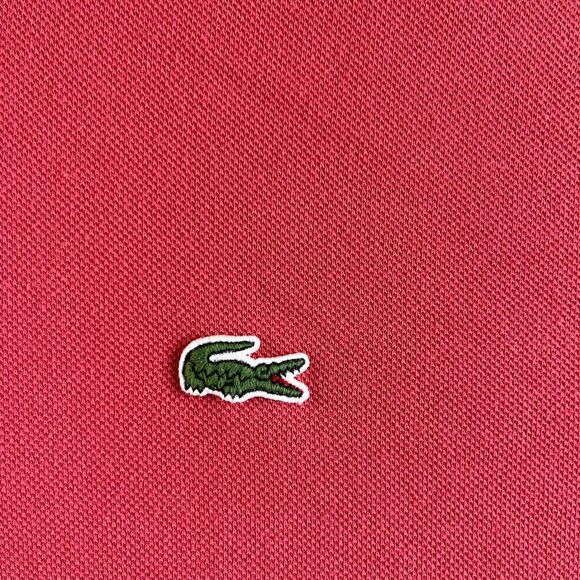 Lacoste Polo Shirt Mens Extra Large 6 Pink‎ Pique Peruvian Cotton Golf Devanlay - Picture 8 of 13